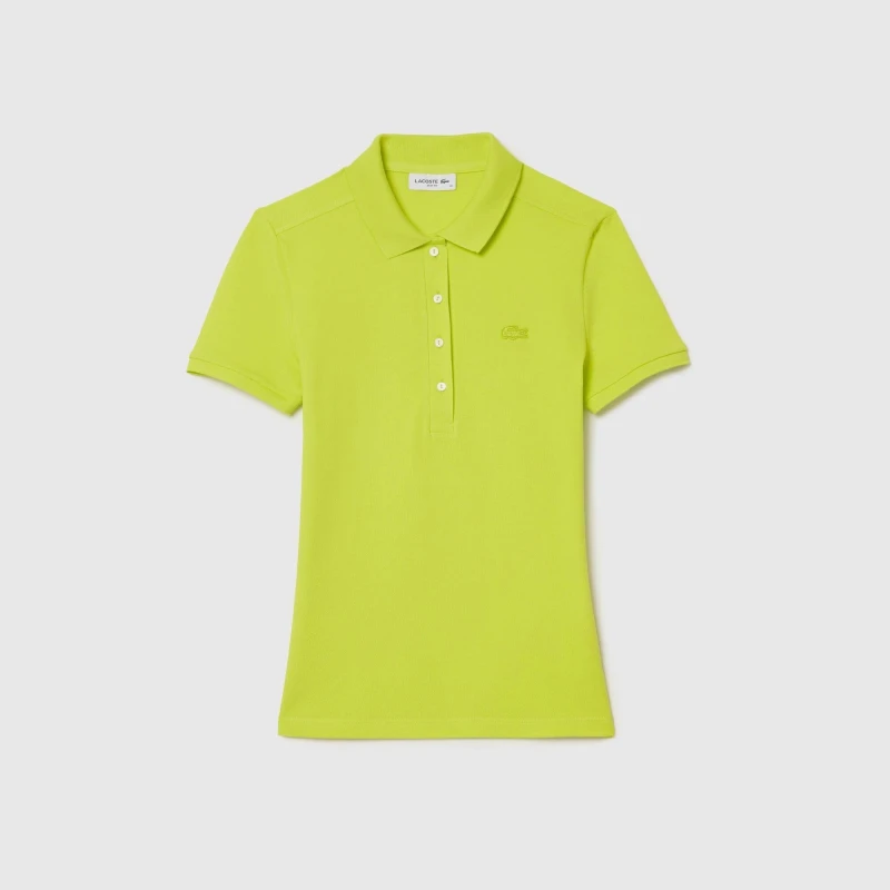 Image of Lacoste L.12.D Slim-Fit Polo Shirt Yellow female 8