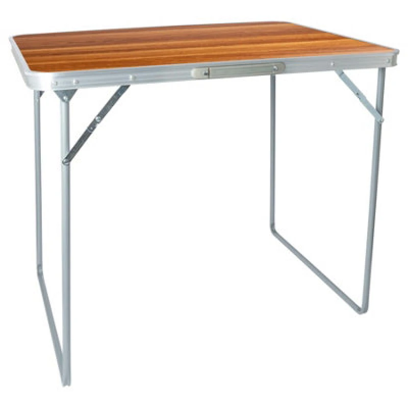 Image of Harbour Housewares Folding Metal Camping Table - 80Cm X 60Cm - Wood