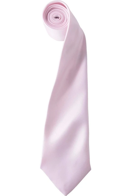 Image of Premier Premier Colours Satin Tie in Pink Pink One Size Unisex 5063470722990