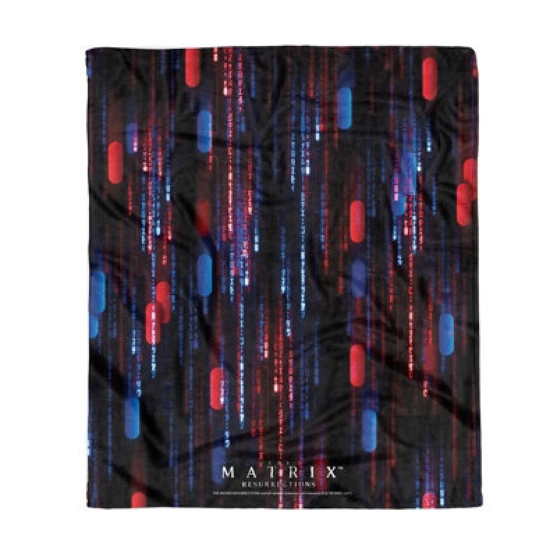 Image of Matrix Red Pill Blue Pill Fleece Blanket - M