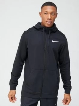 Image of Nike Training Dry Full Zip Hoodie - Black, Size S, Men