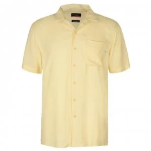 Image of Pierre Cardin Short Sleeve Shirt Mens - Pale Yellow