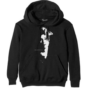 Image of Amy Winehouse - Scarf Portrait Mens Small Pullover Hoodie - Black