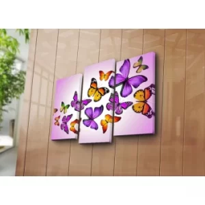 Image of 3NATPAT-15 Multicolor Decorative Canvas Painting (3 Pieces)
