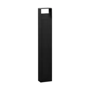 Image of IP44 Outdoor Bollard Light Anthracite Aluminium 6W Built in LED Tall Lamp Post