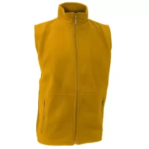 Image of Result Mens Active Anti Pilling Fleece Bodywarmer Jacket (S) (Yellow)