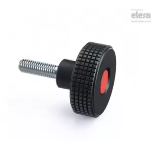 Image of Elesa - Diamond knurled knob-MBT.40 P-M8X16-C17 Green