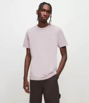 Image of AllSaints Mens Ossage Crew T-Shirt, Ground Lilac, Size: M