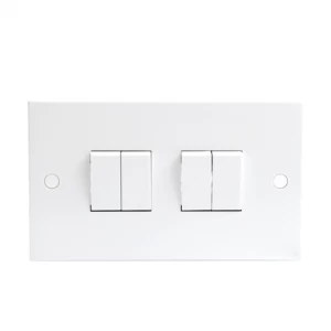 Image of KnightsBridge 10A White 4G 2 Way 230V Electric Wall Plate Switch