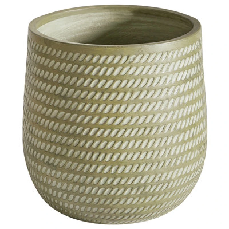 Image of Beliani Plant Pot Livadia 39cm Olive Green