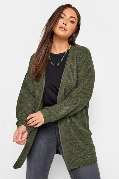 Image of Yours Long Sleeve Cardigan Green