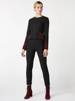 Image of HOBBS Corinne Trousers - Black Bordeaux, Size 14, Women