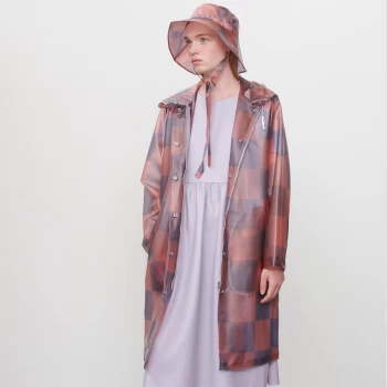 Image of Jakke Womens Rebecca Raincoat - Checkerboard - S
