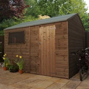 Image of Mercia Pressure Treated Reverse Apex Shed - 10' x 8'