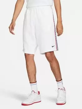 Image of Nike NSW Repeat Tape French Terry Shorts - White Size M Men