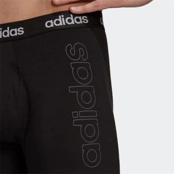 Image of adidas Essentials Logo Boxer Briefs Two-Pack Mens - Black / Black