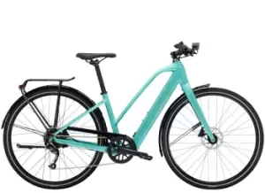 Image of 2023 Trek FX+ 2 Stagger Hybrid Electric Bike in Blue Sage