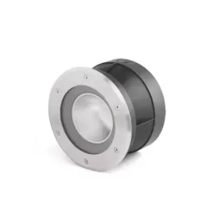 Image of Suria LED Outdoor Recessed Spotlight Wide Beam Angle Matt Nickel IP67