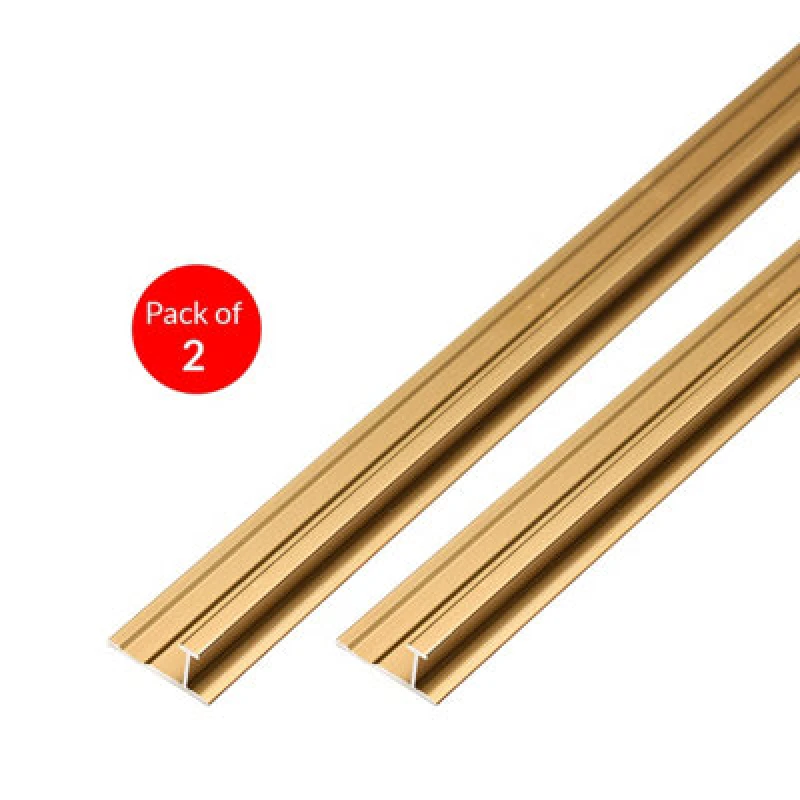 Image of Ener-J I-Bar Aluminium Trims For 8mm Charcoal Boards, Gold Size: 3000 mm (Pack Of 2)