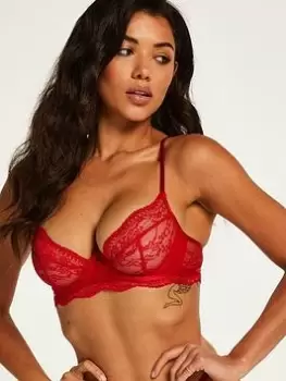 Image of Hunkemoller Isabelle Underwired Bra, Red, Size 32D, Women