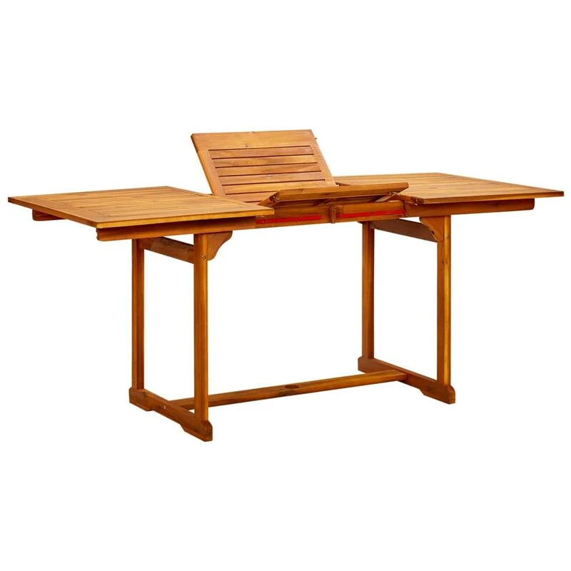 Image of VIDAXL Garden Dining Table (120-170)x80x75cm Solid Acacia Wood Vidaxl 8720286642191