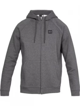 Image of Urban Armor Gear Mens Rival Fleece Full Zip Hoodie Charcoal