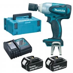 Image of Makita DTW251 18v Cordless LXT Impact Wrench 2 x 4ah Li ion Charger Case