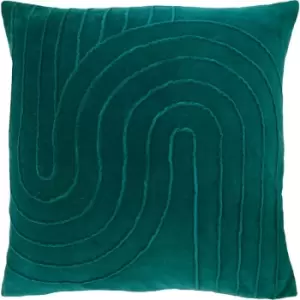 Image of Furn. - Mangata Soft Velvet Cushion 45x45cm Teal - Teal