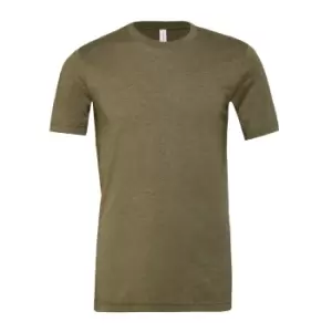 Image of Bella + Canvas Adults Unisex Heather CVC T-Shirt (S) (Heather Olive Green)