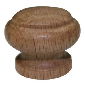 Image of BQ Oak Lacquered Round Furniture knob Pack of 1