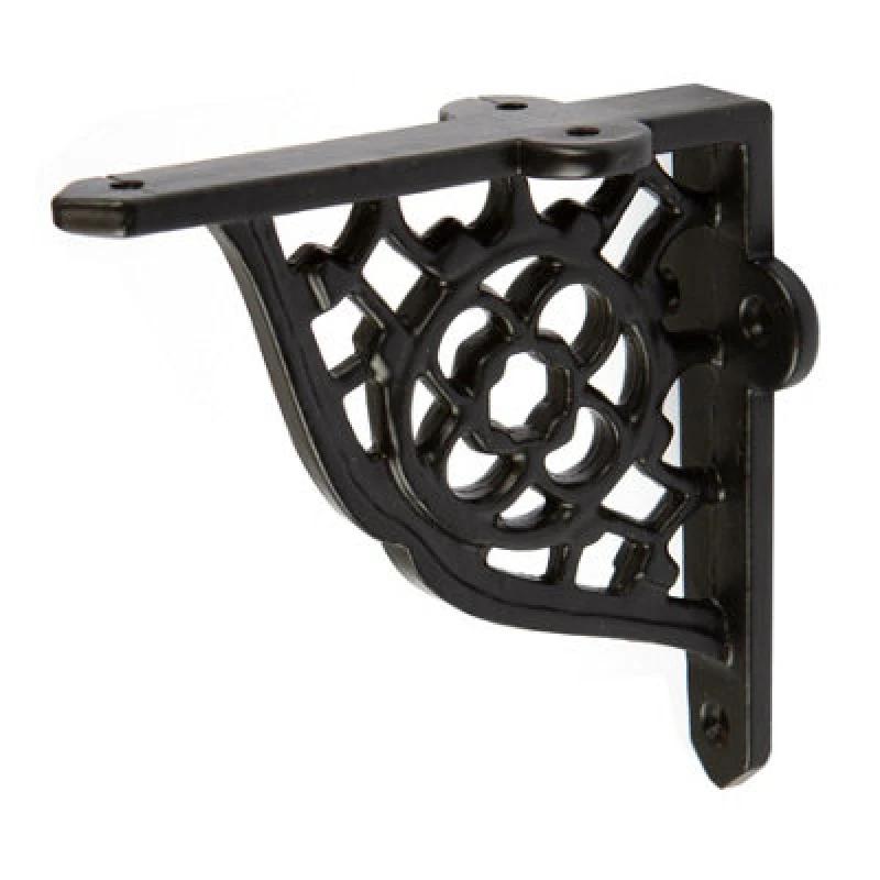 Image of Hammer and Tongs Hammer & Tongs Honeycomb Iron Shelf Bracket - D100mm - Black
