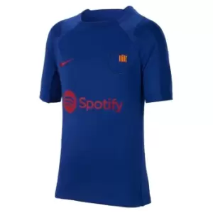 Image of Nike Barcelona Strike Big Kids Nike Dri-FIT Knit Soccer Top - Blue