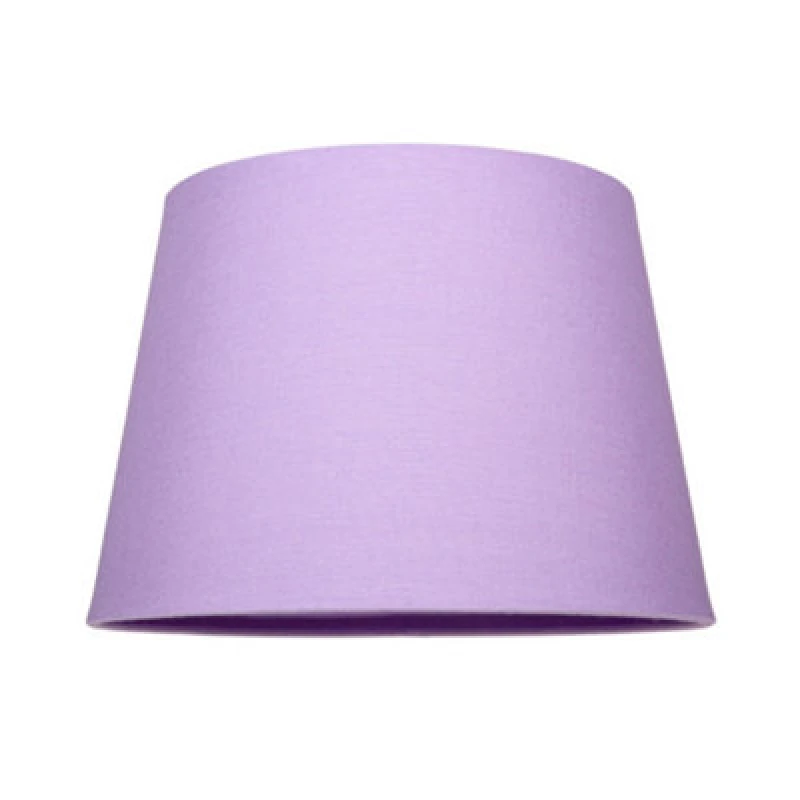 Image of Happy Homewares Traditional 8" Soft Lilac Linen Drum Table/pendant Lamp Shade 40W Maximum