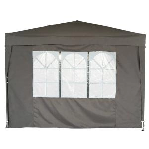 Image of Charles Bentley 3 x 3m Pop Up Gazebo With Sides - Grey Garden & Outdoor