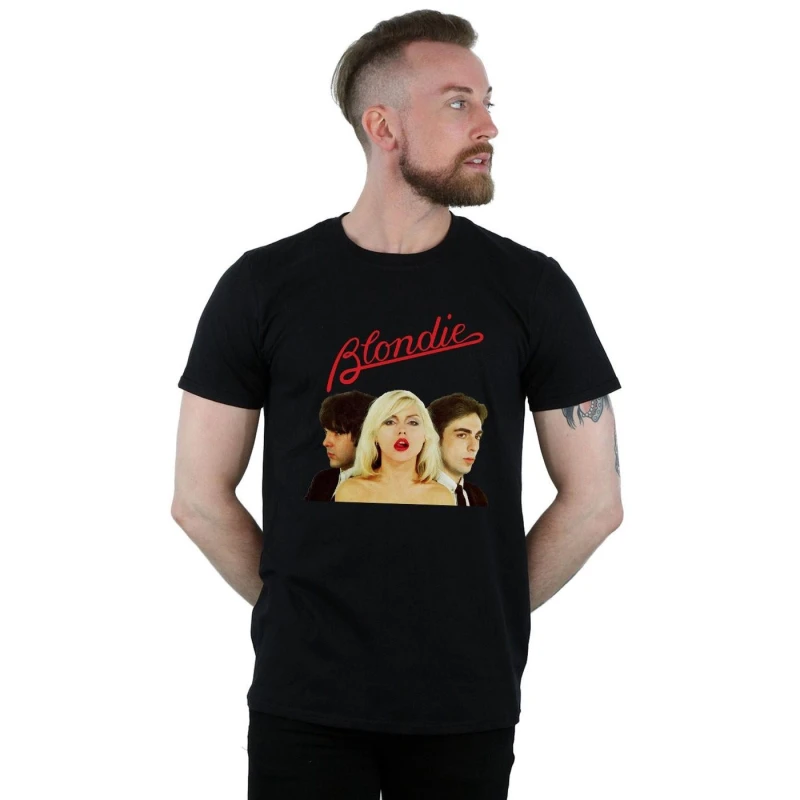 Image of Blondie Blondie Men Band Trio T-Shirt in Black Size: Small Black S Male 5059114073078