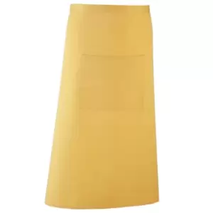 Image of Premier Unisex Colours Bar Apron / Workwear (Long Continental Style) (Pack of 2) (One Size) (Sunflower)