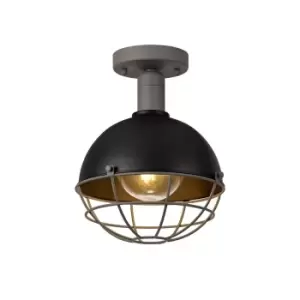 Image of Ceiling, 1 Light E27, IP65, Matt Black, Grey