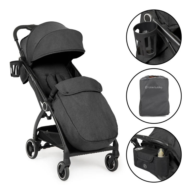 Image of Ickle Bubba Aries Autofold Stroller - Prime - Grey Grey One Size