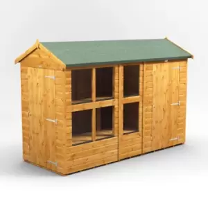 Image of 10X4 Power Apex Potting Shed Combi Including 4ft Side Store