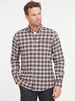 Image of Barbour Alderton Tailored Shirt, Grey Marl, Size S, Men