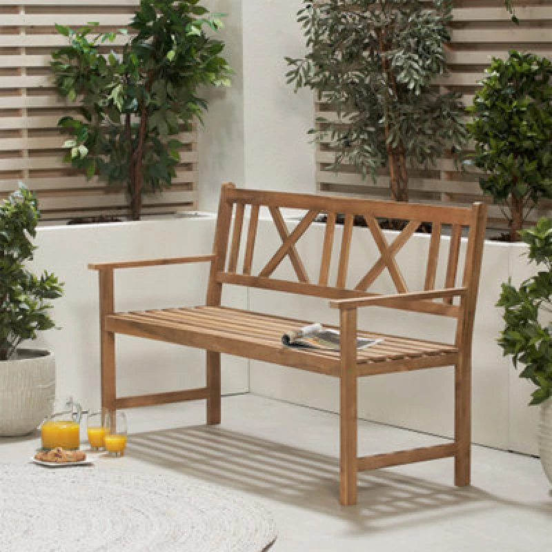 Image of Pacific Pacific Cambridge 3 Seater Wooden Garden Bench - Natural