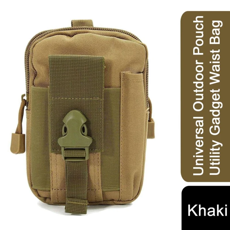 Image of Aquarius Universal Outdoor Pouch Utility Gadget Waist Bag Khaki male