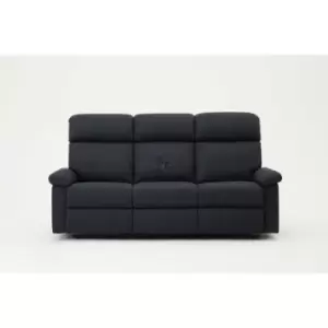 Image of Brody Dark Grey Manual Recliner 3 Seater Sofa