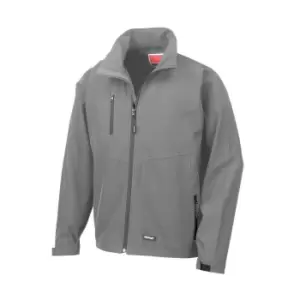 Image of Result Mens 2 Layer Base Softshell Breathable Wind Resistant Jacket (L) (Silver Grey)
