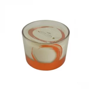 Image of Candlelight Spa Day Restore 2 Wick Wax Filled Glass Candle Pot Aloe Vera & Cucumber Scent