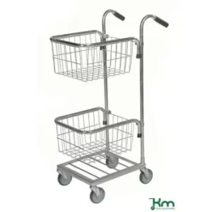 Image of Slingsby Adjustable Mini Mail Distribution Trolleys With 2 Baskets
