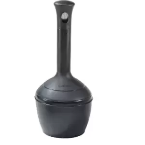 Image of Justrite Safety pedestal ashtray, fire-extinguishing, inner container capacity 15 l, black