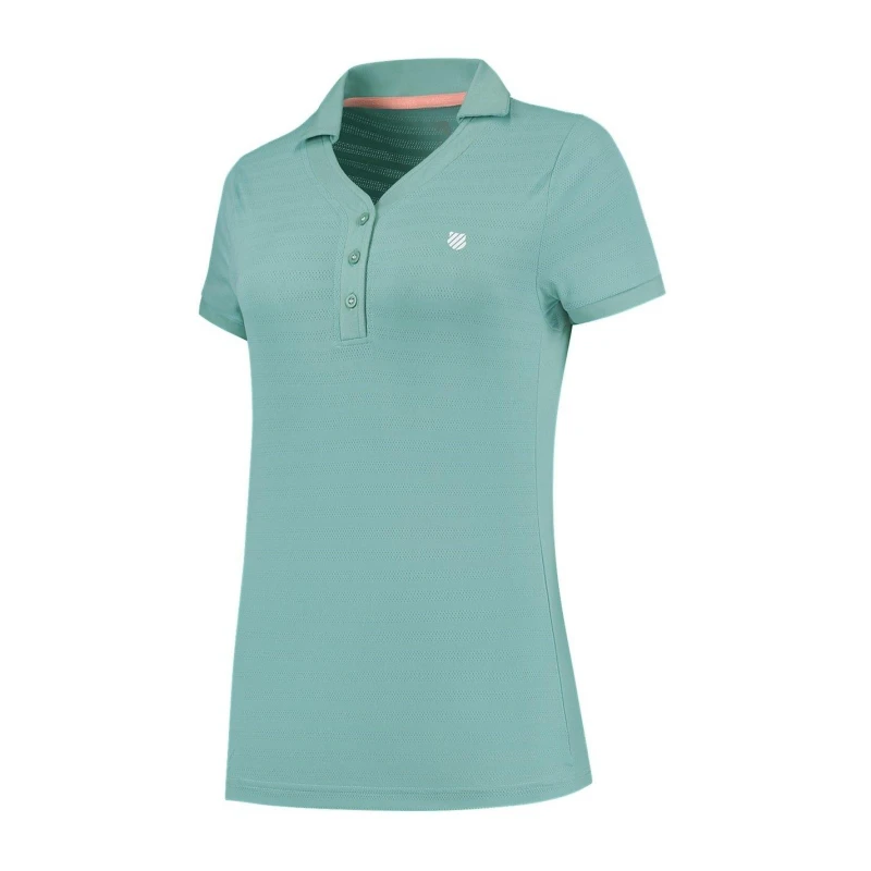 Image of K Swiss Short Sleeve Polo Shirt Womens - Blue Blue 8