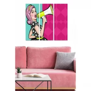 Image of MDF7859217 Multicolor Decorative MDF Painting (3 Pieces)