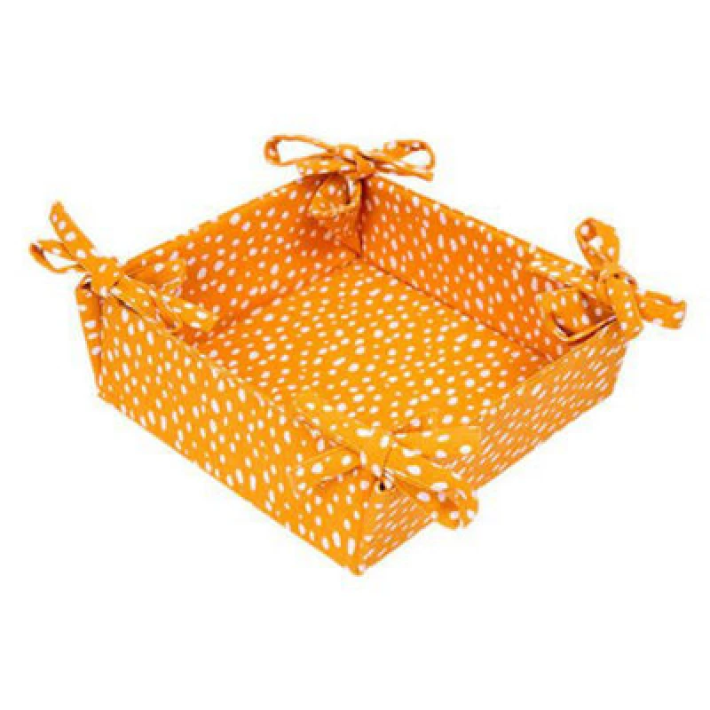 Image of Dexam Sintra Recycled Cotton Spotted Bread Basket Ochre